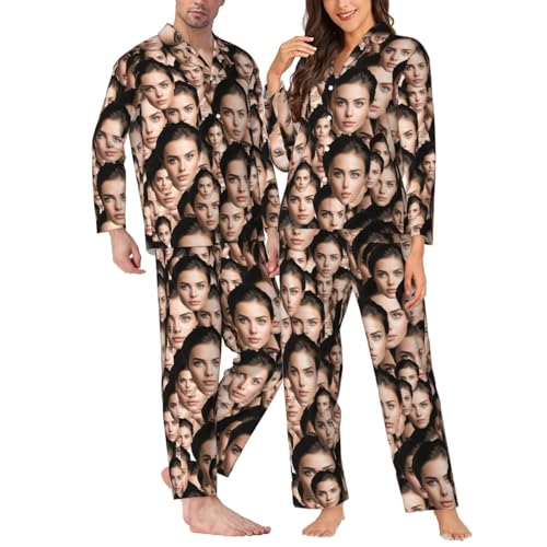 Custom Face Pajamas Sets Personalized Pajamas for Men Women Custom Photo PJ Custom Pjs Gifts Customizable Pajama Sets