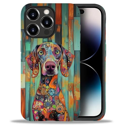 Bvkilrvc Compatible with iPhone 14 Pro Max Case, Complex Color Dog Pattern Print Matte Phone Case Funny Liquid Silicone Case Impact Resistant Anti-Scratch Shockproof Protective Cover