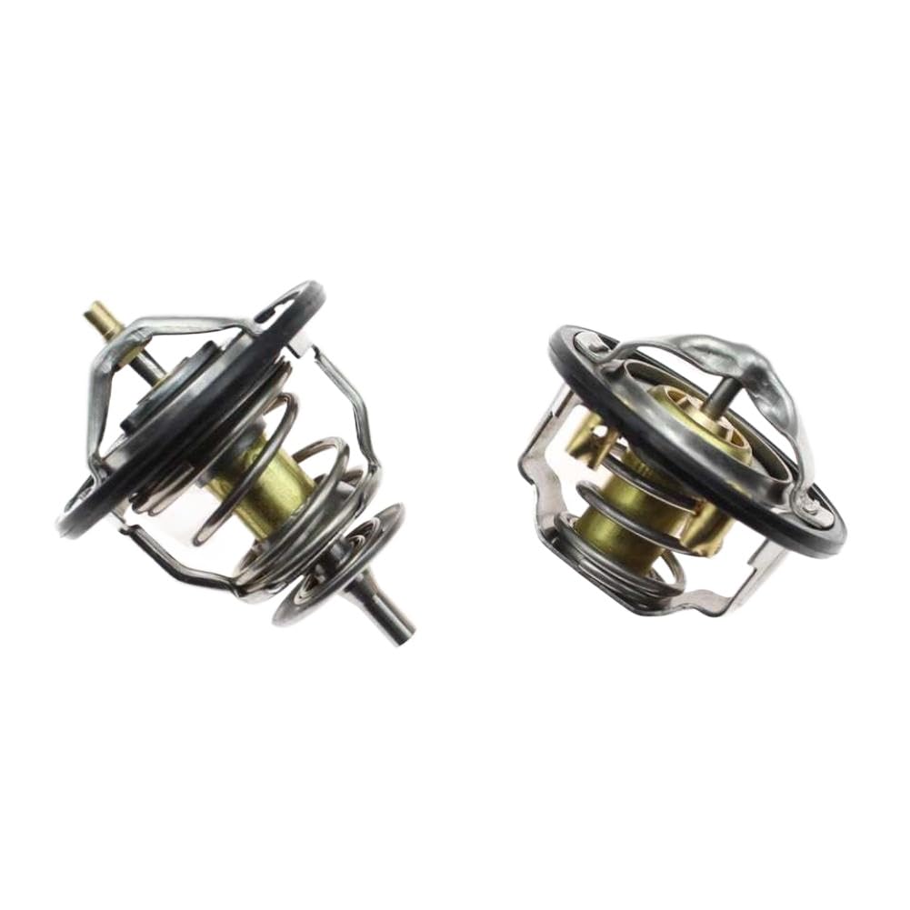 Engine Coolant Thermostat Compatible With NPR NQR NRR 4.8L 4HE1 4.3L 4HF1 5.2L 4HK1 1998–2016 8-97300-789-1 85C 8-97300-790-2 82C(Pair)