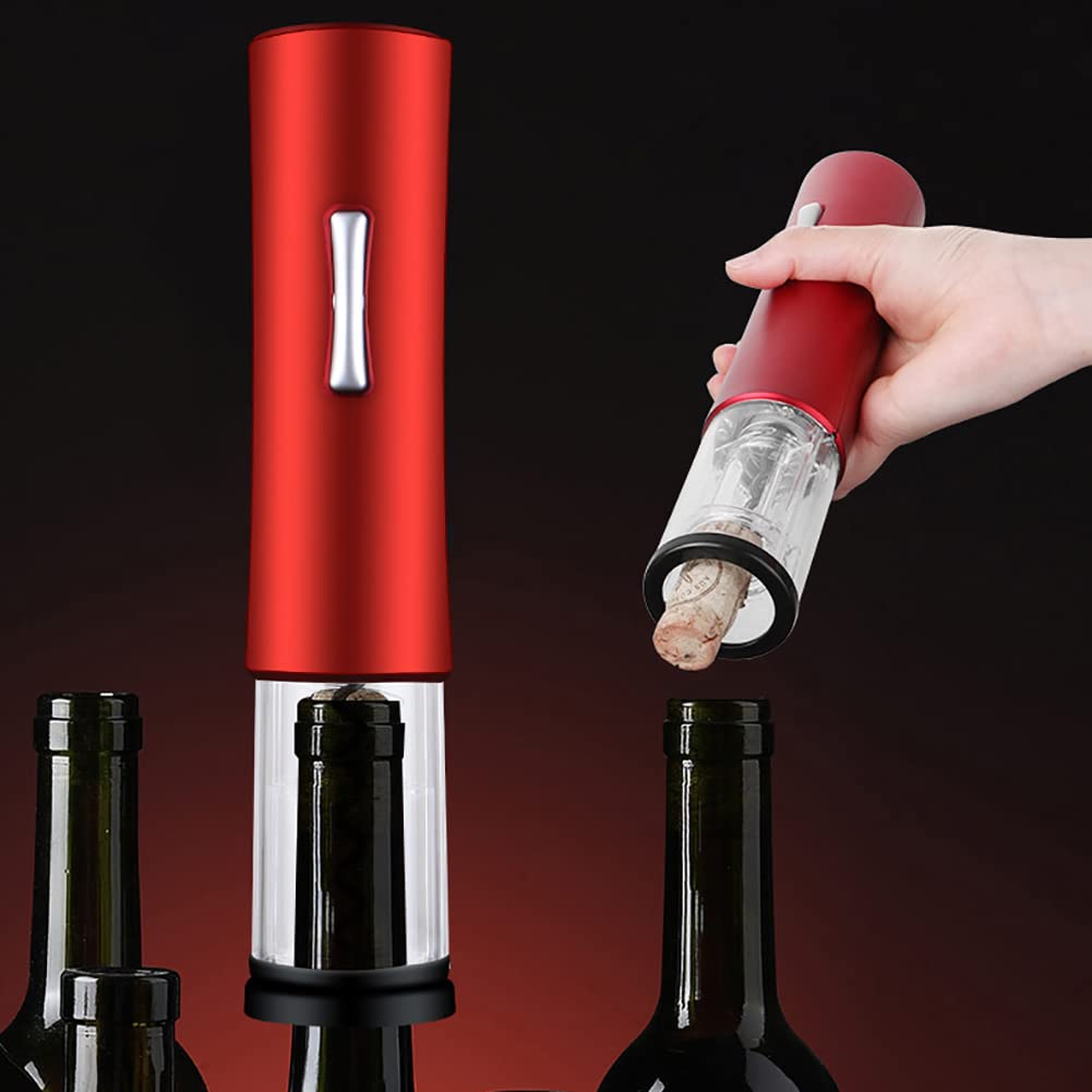 Sacacorchos de Vino eléctrico, Sacacorchos de Vino a batería, Kit de sacacorchos de Vino a batería, Regalo para los Amantes del Vino, Hogar, Cocina, Fiesta, Bar, Boda (Negro)