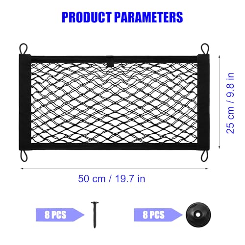 Filet de rangement de coffre extensible pour bloquer vos objets
