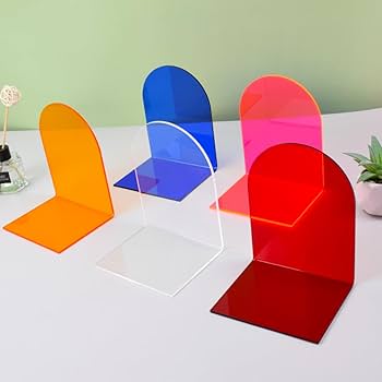 Amazon.co.jp: MJKQ9 アクリル ブックエンド ブルー F*2 1個売り