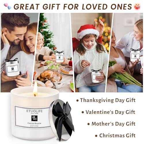 Candles Gifts for Women Men, Luxury Scented Candle for Valentine's Day Mother's Day Aromatherapy Soy Wax Candles for Home,Promotes Sleep Relieves Stress Perfect for Bath Yoga Wedding Thanksgiving - Image 9