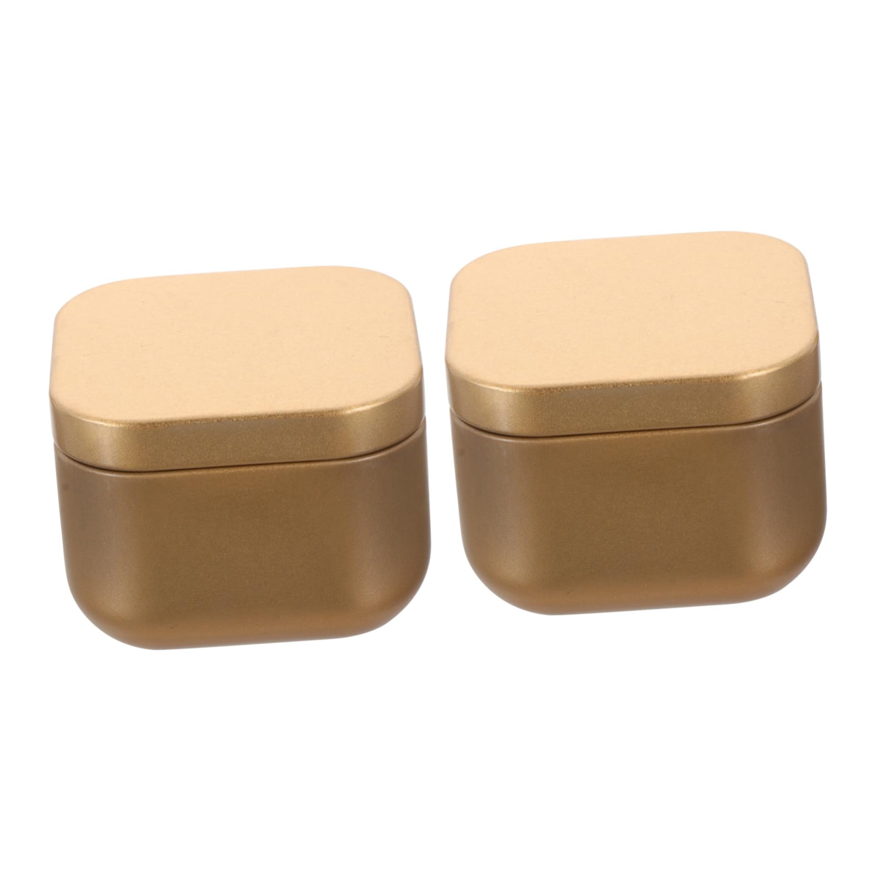 OSALADI 2Pcs DIY Aromatherapy Candle Tins Square Holders for Scented Candle Making Portable Small Containers for Handmade Candles Elegant Design for Home Decor