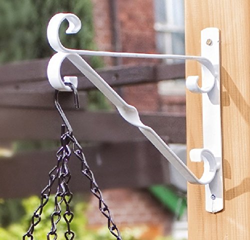 Hanging Basket Bracket SupaGarden Hanging Basket Bracket 30cm/12" White Strong