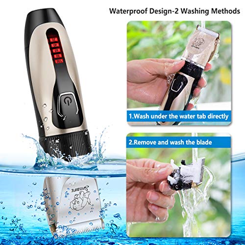 Dog Clippers, USB Rechargeable Cordless Dog Grooming Kit, Electric Pets Hair Trimmers Shaver Shears for Dogs and Cats⦠- Image 3