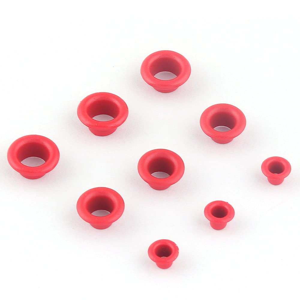 3-6mm Tiny red Eyelets Grommets with washers Metal Grommets Rivets Metal Jewelry Eyelets for Canvas Purse Clothes Leather Shoes Supply 100pcs (3mm)