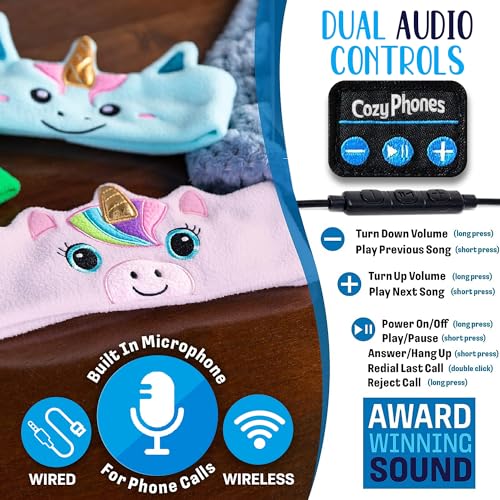 Sensory Headphones for Kids - Autism Sensory Toys, Wireless & Wired Toddler Earphones with Volume Protection, Ideal for Kids with Sensory Issues, Toddlers 3-4, Kids 5-7 - Fox