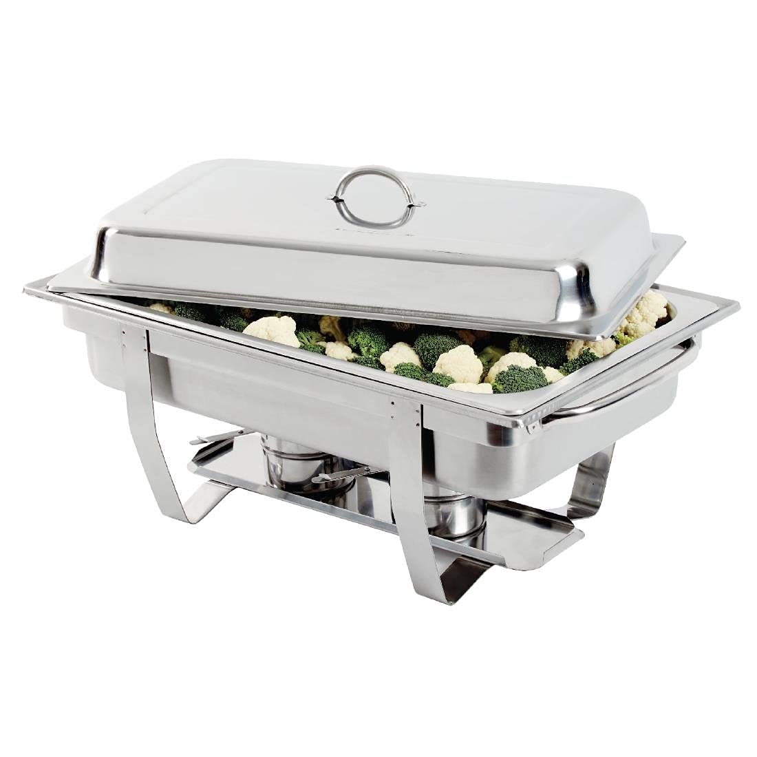 Olympia Milan - Set di 4 bruciatori in acciaio inox con coperchio termoisolante, 9 litri, manici per il trasporto, 4 pezzi (635 x 317,5 x 102 mm)