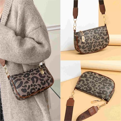Leopard Crossbody Bags for Women, Cheetah Leopard Print Purses, Cute Small Mini Side Cross Body Bag, Casual, Brown, Textured, 1.7L, 20252