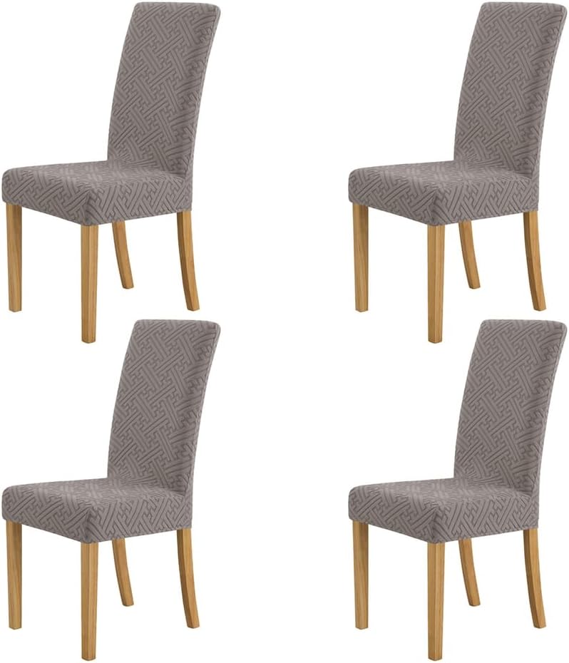 Stretchable Parsons Dining Chair Slipcovers - High Back Elastic Covers Washable Chairs Furniture Protector for Restaurants, Banquet, Cafe, Event,Red,6PCS