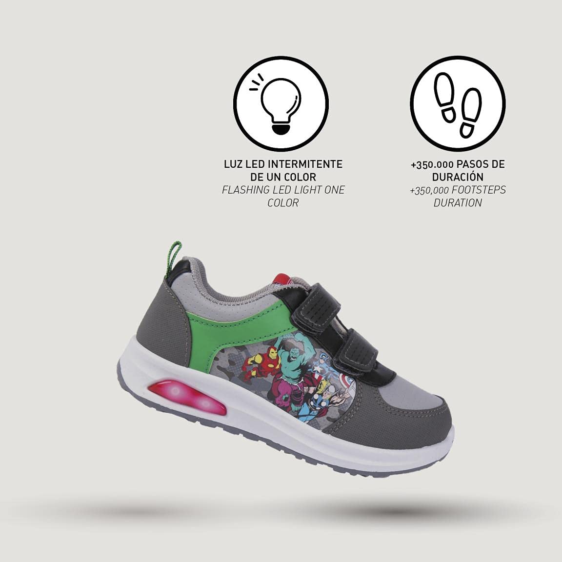 CERDÁ LIFE'S LITTLE MOMENTS Zapatillas con Luces Niño de Avengers - Licencia Oficial Marvel Zapatillas con Luces Niño de Avengers - Licencia Oficial MarvelNiños