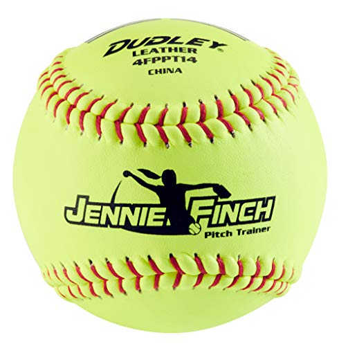 Dudley's Jennie Finch Pitching Training Set - 2 Balls with Spin Indicators, Instructional Cards for Fastball and Change-up, Ages 10 and Under, Softball