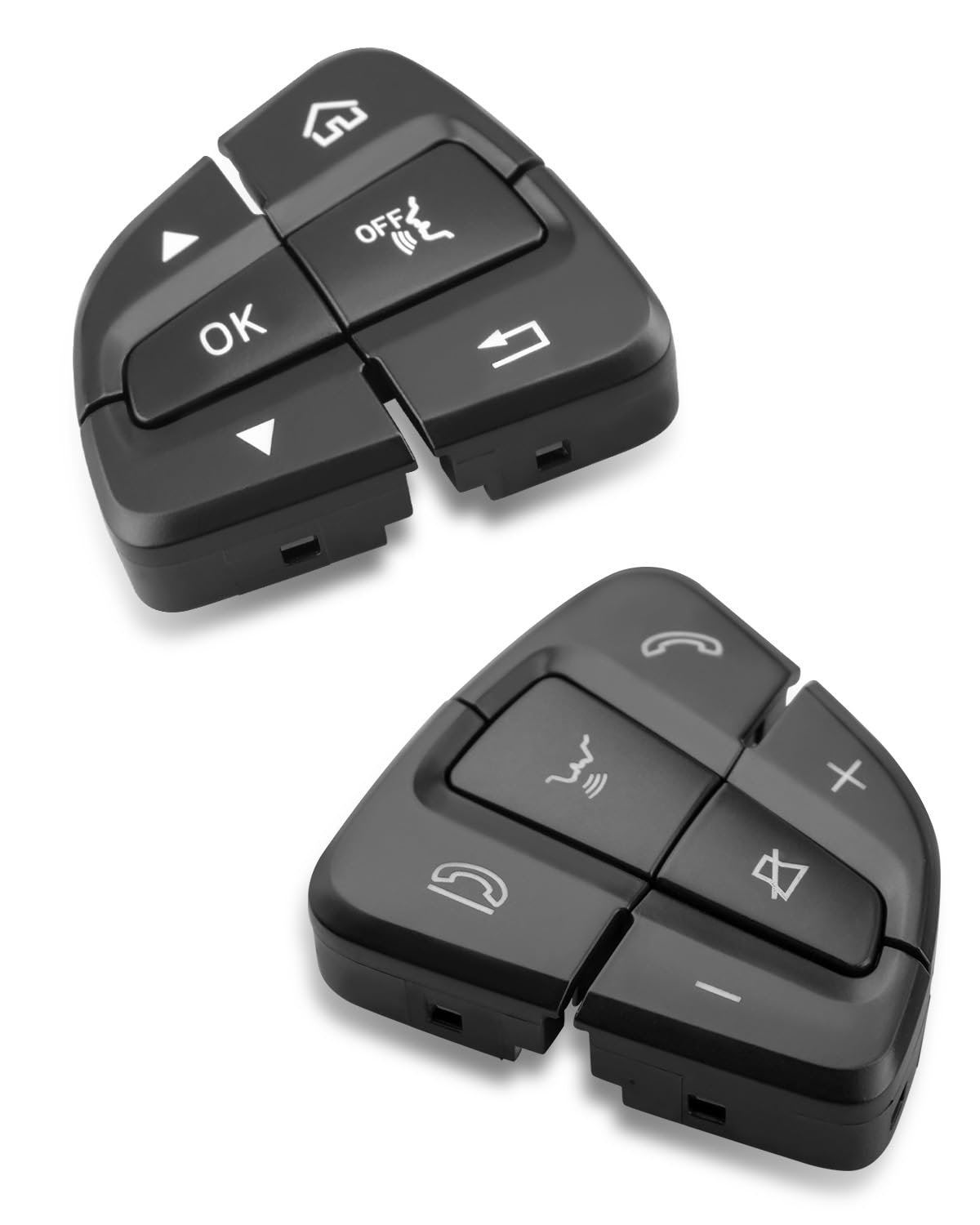 Steering Wheel Buttons Fit for Mercedes Benz C-Class W205 Touring Coupe, Fit for Mercedes Benz GLC C253 X253, Steering Wheel Control Button Cover 12 Pcs (Black)