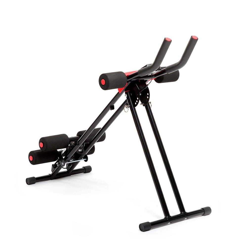 InnovaGoods - Machine Abdominaux Pliable Multifonction, Guide d'Exercice, Écran LCD, Renforcement Musculaire, Noir, Polypropylène EVA Fer