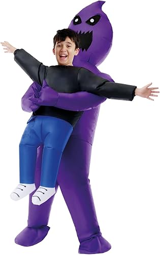 Morph Disfraz inflable de fantasma para niños, disfraz de fantasma púrpura de fantasma, disfraz de Halloween para niños