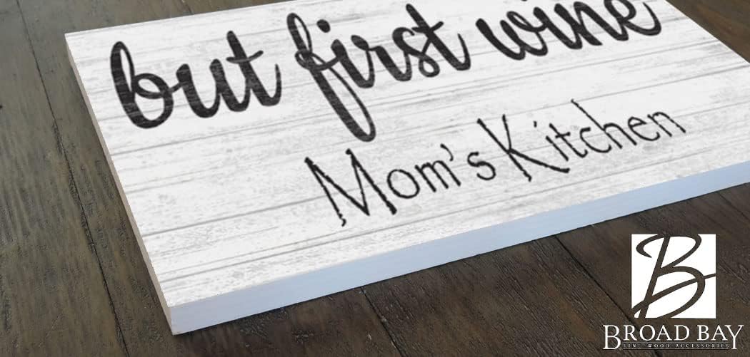 BUT FIRST WINE Sign Custom Personalized Wine Lover Gift For Kitchen Home Decor SOLID WOOD 16.5in x 10.5in