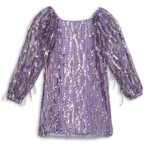Speechless Girls' Long Sleeve A-line Sequined Party Dress4
