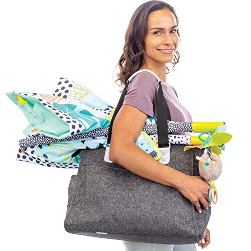 Infantino Milestones & Memories Twist and Fold Gym - Collapsible 4-in-1 Play Mat Stimulating, with 4 Modes and 4 Additional Sensory Toys for Infants and Toddlers, Multicoloured - Afbeelding 8