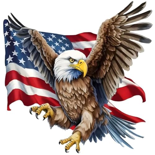 American Flag Eagle Car Stickers 2-Pack