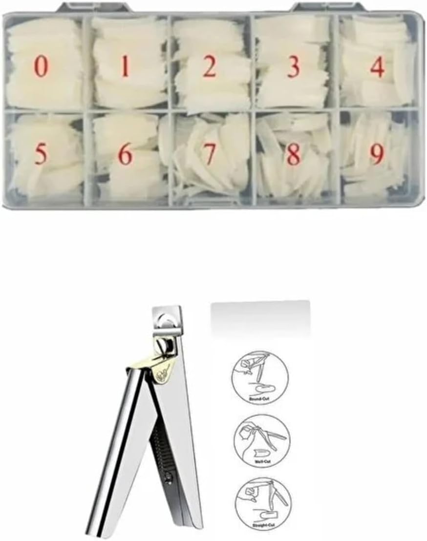 Fontenay Protez Tırnak 500'Lü Kemiktips -Tips Makası - 2'Li Set Kemik