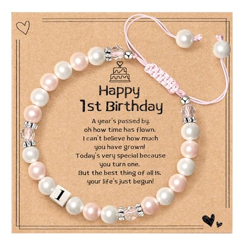 Image of MIXJOY Happy Birthday Gifts for Women, Birthday Braided Beads Bracelet Gifts for Turning Age Daughter Granddaughter Niece