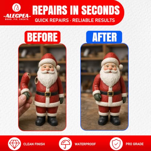 Image of ALECPEA Wood Glue, Thick CA Glue for Wood, 30g with 3 Droppers | Fast 45 Second Set, 24-Hour Full Cure, Controlled Flow For Furniture, Crafts, Models, And Bamboo