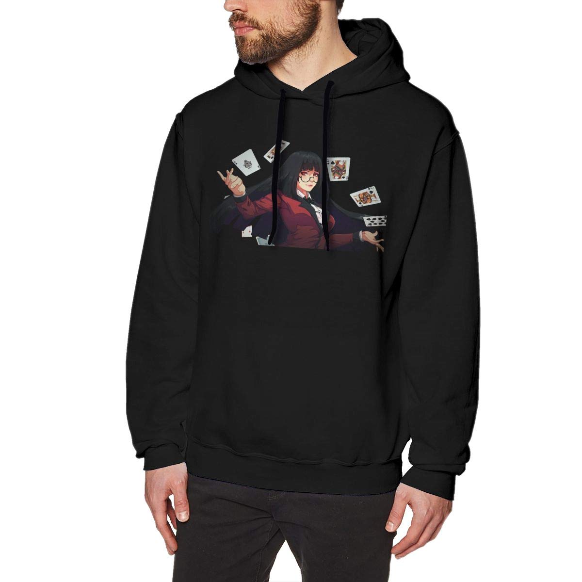 Kakegurui Men Casual Hooded Black