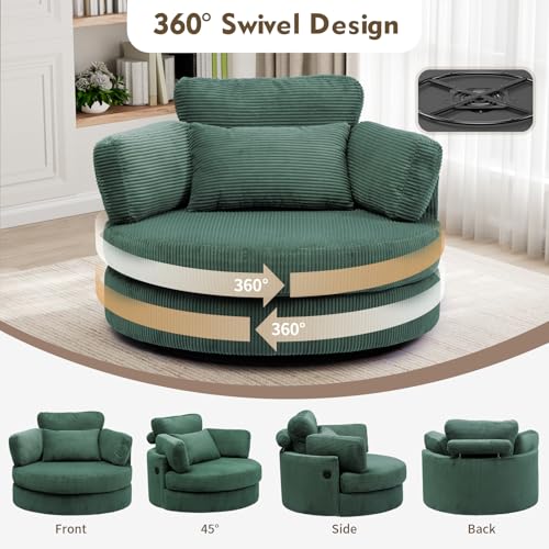 Sillón Plegable Peluche Verde Oliva miniatura 3