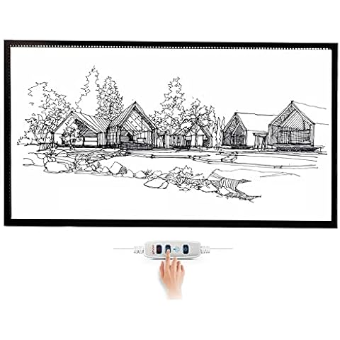 JIAWDYJ A0 Stepless Dimming LED Artcraft Light Box Tracer Slim Light Pad Portable Tablet, Eye Protection Copy Drawing Board Tracing Table for Artists Designing, Animation, Sketching,A0 Cover