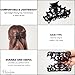 Parcelona French Beau Celluloid Acetate No Slip Sturdy Jaw Hair Claw Clips for Women and Girls (Black 3 1/2