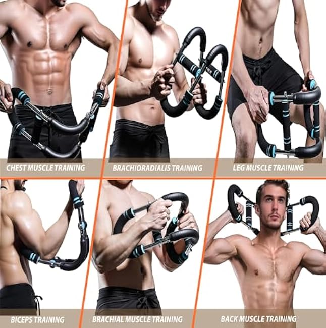 Twister Arm Trainer for Men Women ,40-100lb Adjustable Resistance Exercise Chest Expanders Workout Equipment with Hand Grip, Portable Detachable Design Fitness Machine for Home Office