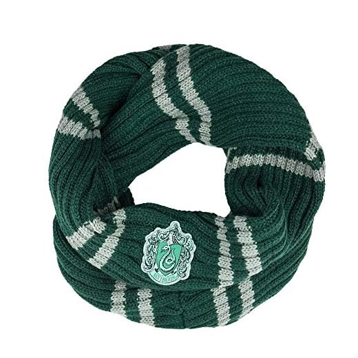 Cinereplicas - Harry Potter - Bufanda Infinity - Ultra Suave - Licencia Oficial - Casa Slytherin - 190 cm - Verde y Gris