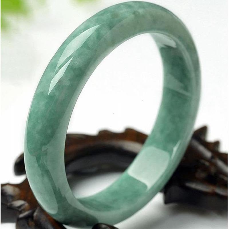Image of Women's Cyan Jade Bracelet | Hand-Carved Classic Fashion Accessory | Genuine Jade Stone Bangle