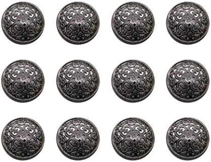 Milisten 30pcs Metal Round Flat Buttons Coats Buttons Jacket Button Shirt Suit Trousers Buttons for DIY Craft Sewing Buttons Gold 18mm