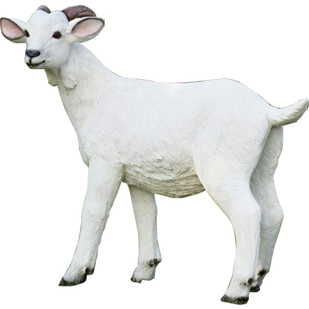 MNUvxzaewf Garden Sculpture & Statues, Yard Art Large Size Outdoor Cute Sheep in Kindergarten Ornament Fashion Simulation(106 * 44 * 89cm)