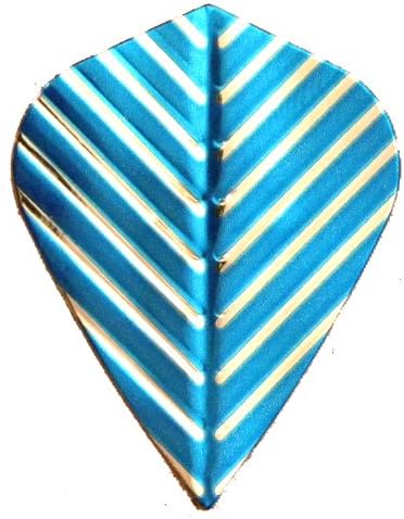 25 Sets #3311 AmeriThon Blue/Silver Feathery Embossed Dart Flights