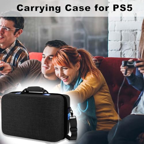 YLTIMER PS5 Carrying Case Hard Shell, Portable Protective Travel Case for PS5, Large Capacity Storag