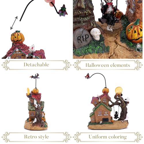 Pueblo de Halloween con música que resuelve tu decoración 6