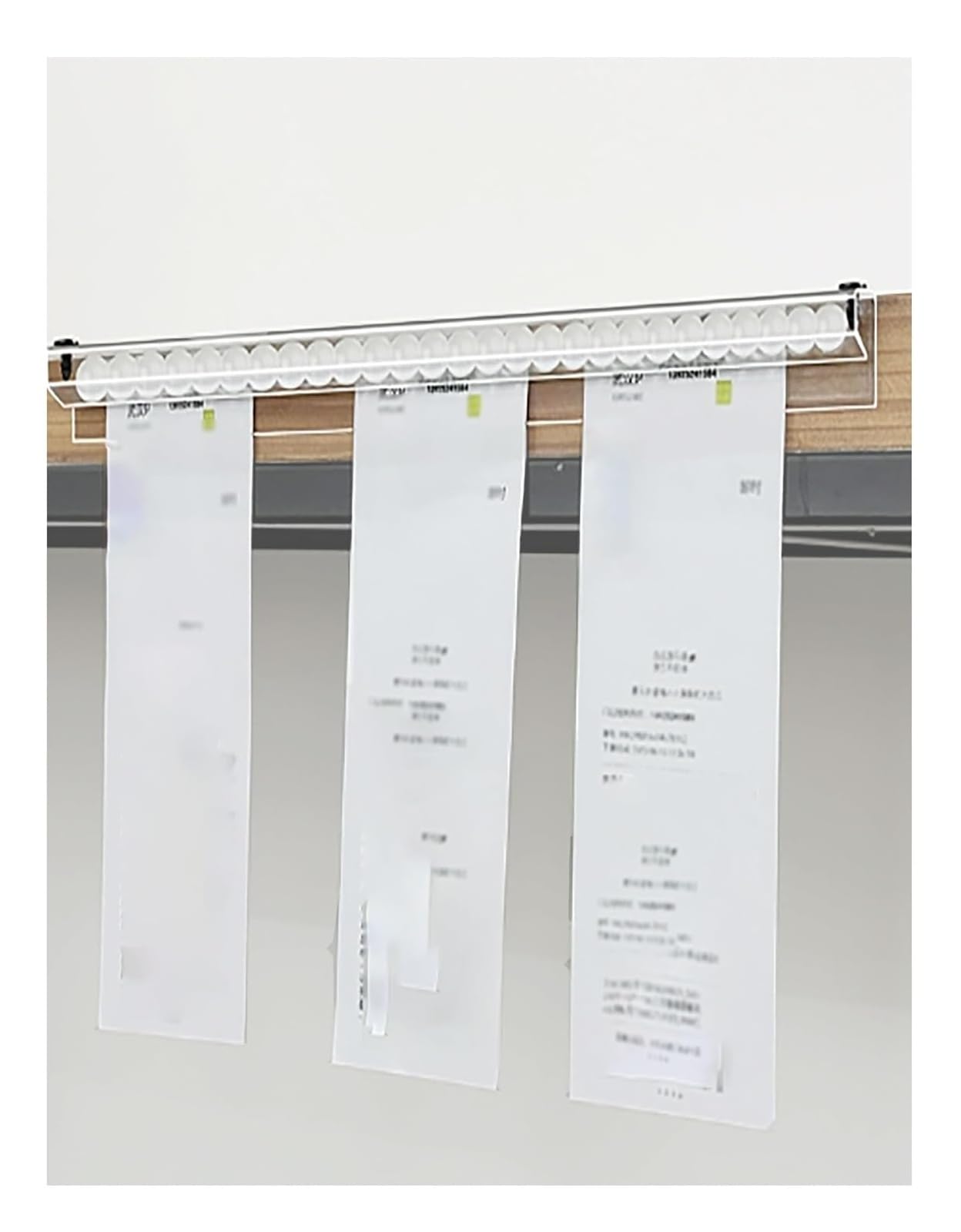 Organizador de recibos apilable acrílico transparente, montaje en pared sin taladro, 20-160 cm