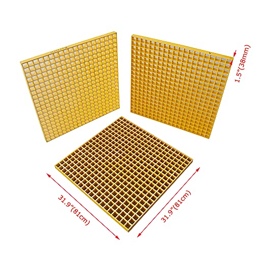Rejilla FRP 2.6ft x 2.6ft para drenaje exterior amarilla miniatura 5