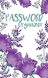 Password Organizer: Web Password Logbook - (Purple Flower Cover) - A Password Journal To Protect Your Usernames & Password - 5x8 Over 100 Pages: Password Organizer (Password Keeper)