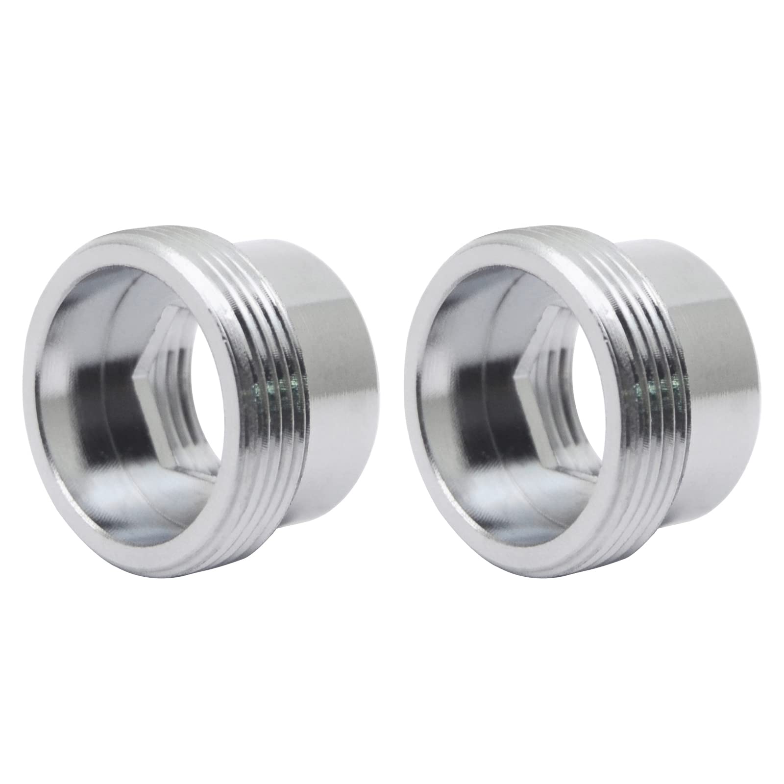 Vogueing Tool Faucet Adaptor BSP Male Connector Solid Metal Aerator Connector for Kitchen Washroom Tap (F16mm-M22mm, 2Pcs)