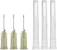 Vista 6 de Paquete de 100 agujas de inyección desechables estériles de 30 Ga de 1/2 pulgada con tapa para accesorios de aguja dispensadora de laboratorio