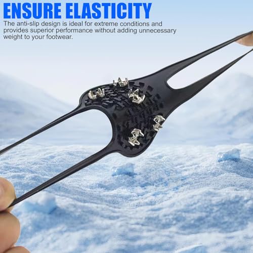 Anti Rutsch Schuhspikes, Universal 5-Claw Spikes Für Schuhe Winter rutschfeste Eisspikes, Schuhkrallen Spikes Zum Wandern, Bergsteigen, Spazierengehen, Unverzichtbar für Outdoor-Aktivitäten (M)