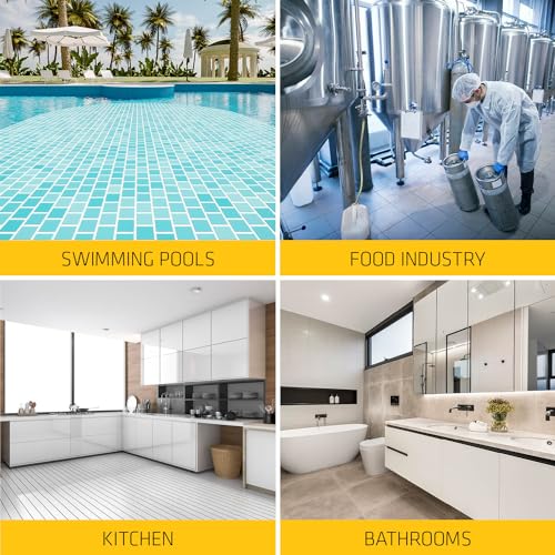 Image of SIKA - SikaCeram 888 Tile Grout EP - Coloured tile grout and tile adhesive - Water cleanable and chemical resistant - Stainless and colourfast - Pure white - 5kg