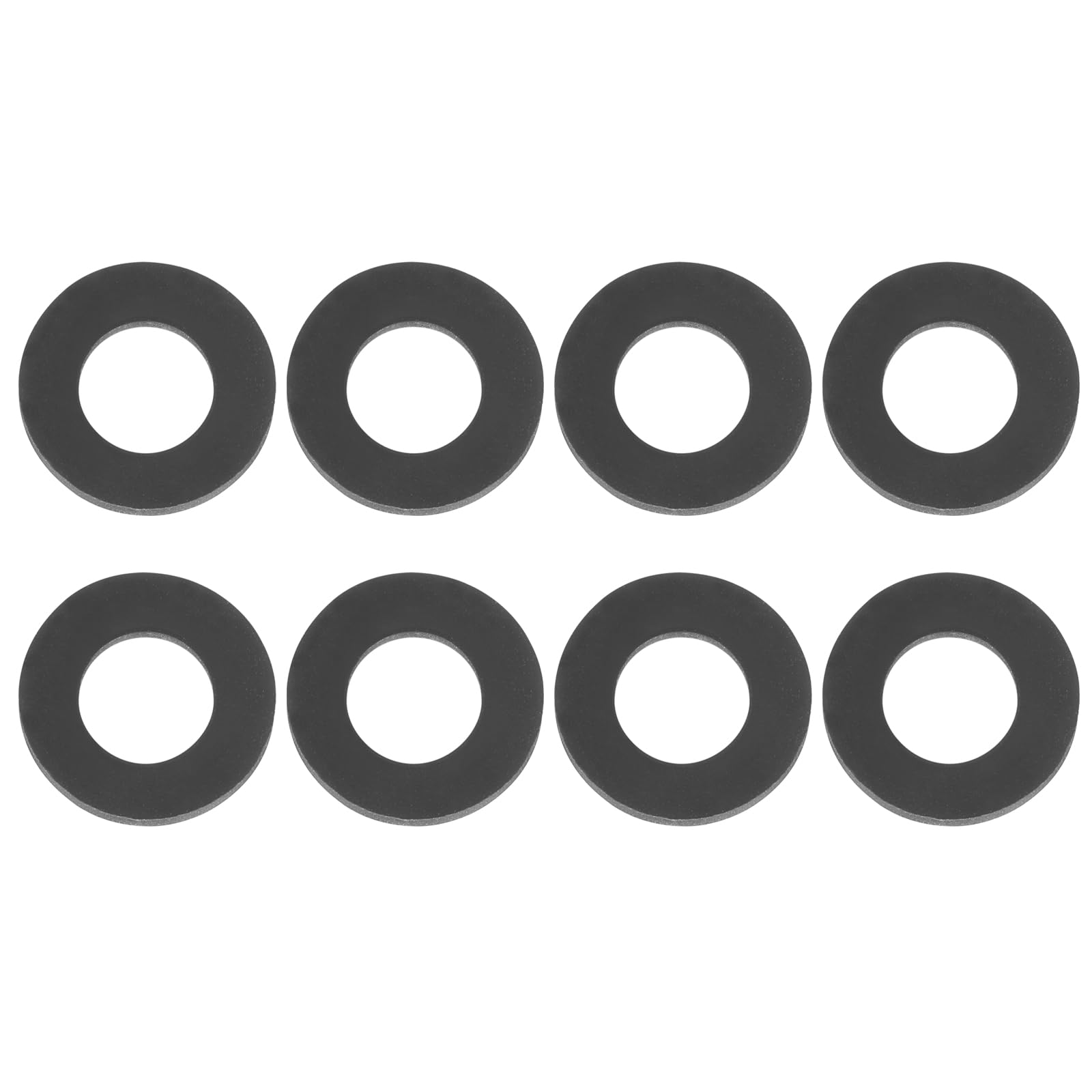 PATIKIL M12 Silicone Flat Washer, 8 Pcs 12mm ID 25mm OD Plain Washer Grommets O-Ring Sealing Gasket Spacer for Faucet Pipe Water Hose Shower Door Handles, Black