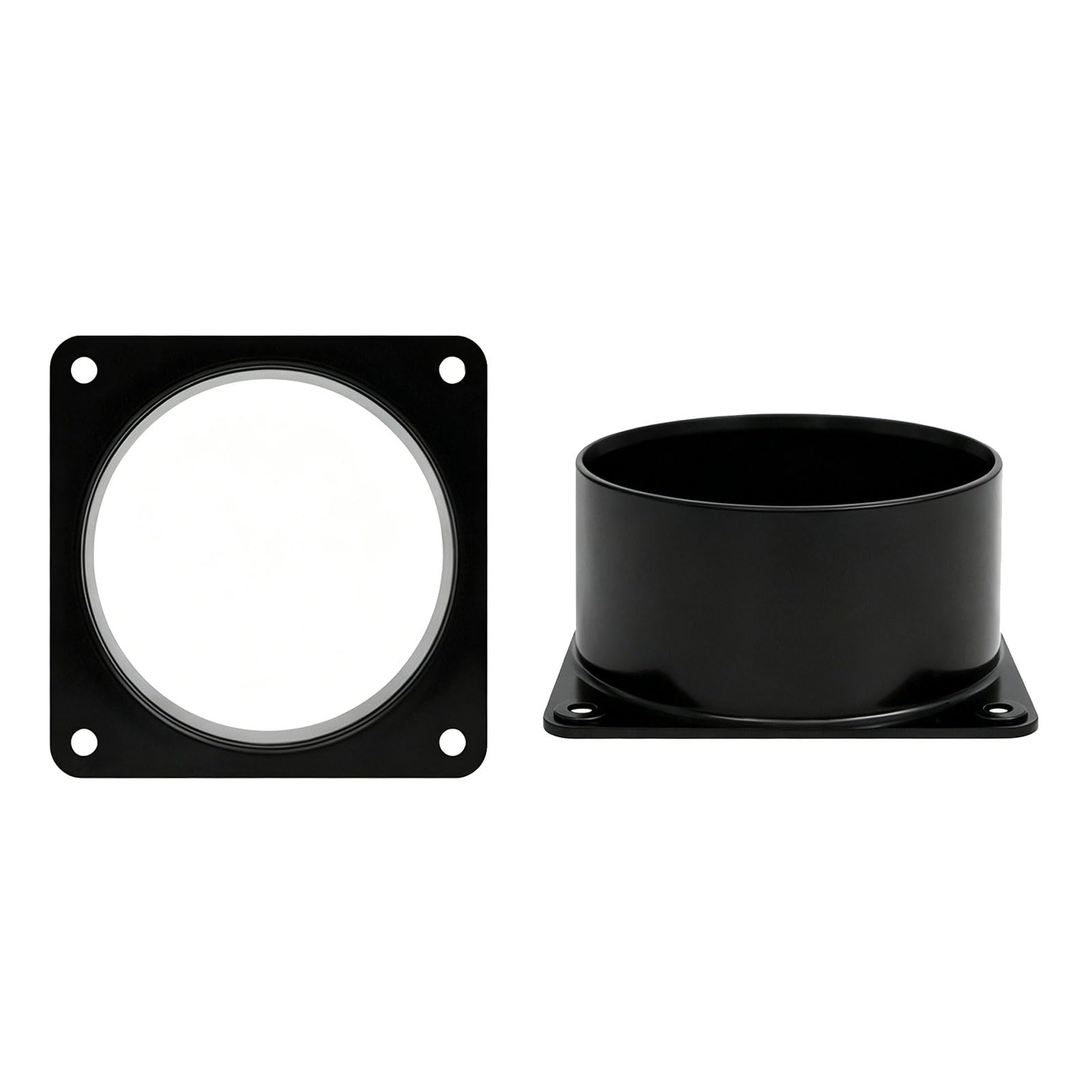 Msioytog Black Air Duct Connectors Flange Panel Dryer Vent Wall Plate Dryer Vent Wall Plate