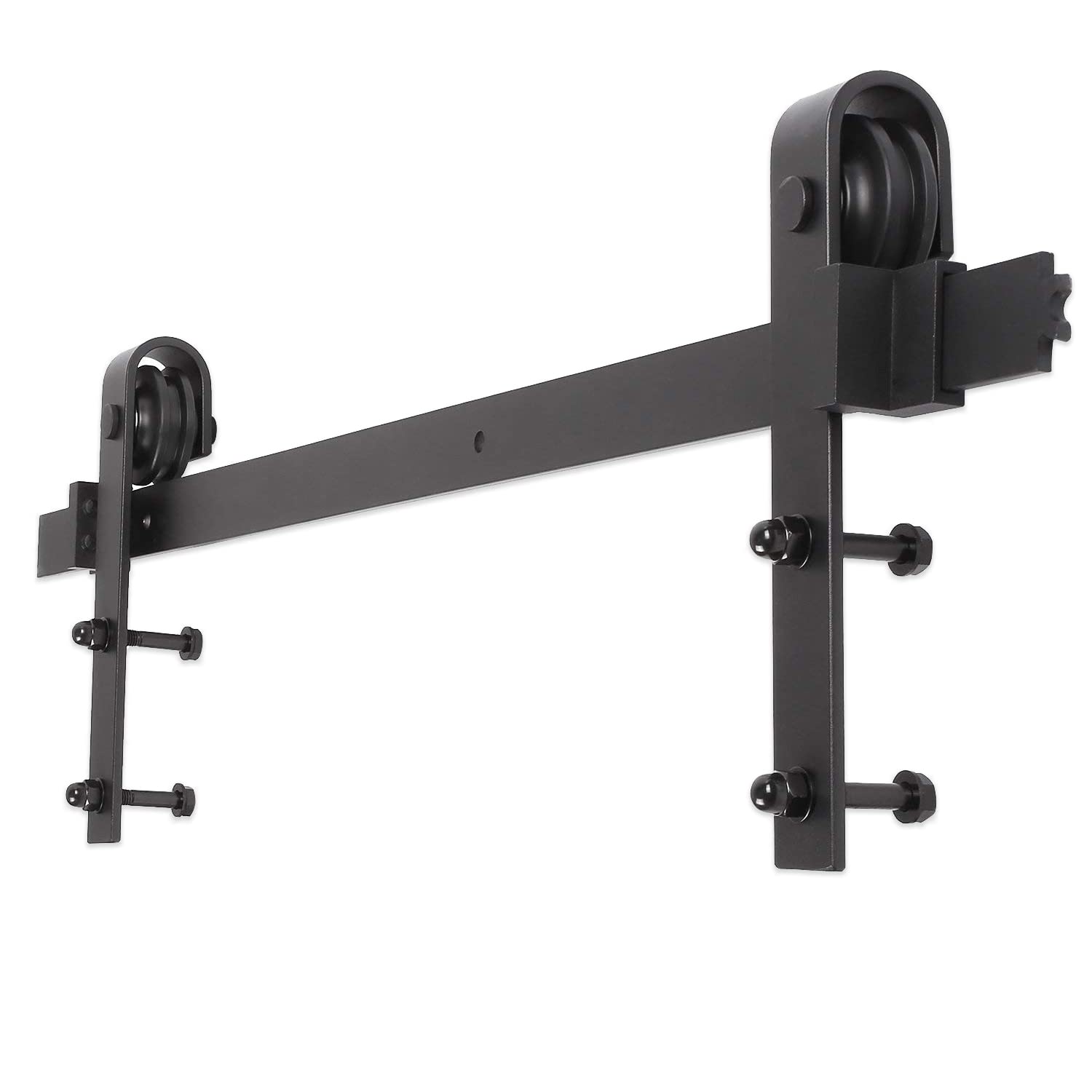 Sonnewelt Herraje para puerta corredera de 152 cm (5 pies), guía para puerta corredera, sistema de puerta corredera, herrajes para puerta corredera, sistema de puertas correderas hasta 150 kg