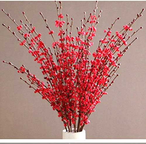 8 Pieces 29.5" Long of Jasmine Artificial Flower Artificial Flowers Fake Flower for Wedding Home Office Party Hotel Restaurant Patio or Yard Decoration (red-)